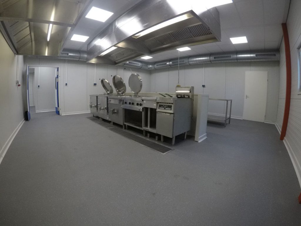 Deurne belgie tijdelijke keuken binnenkant